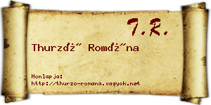 Thurzó Romána névjegykártya